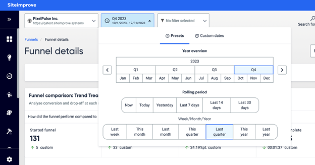 Screenshot of the Period Picker
