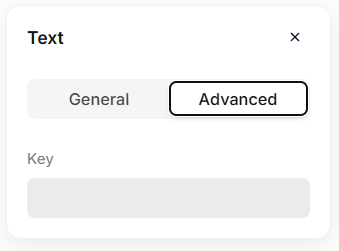 Advanced settings