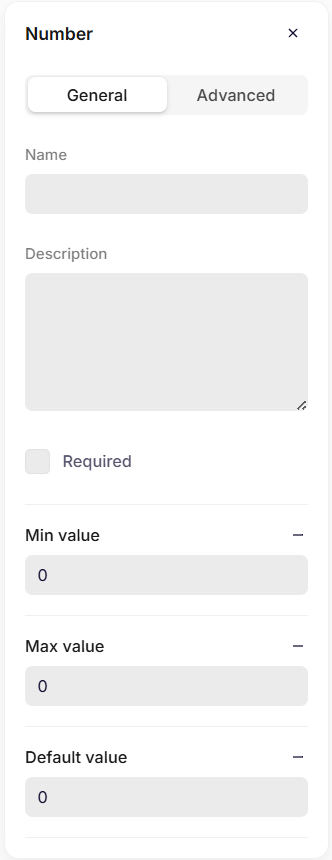General settings