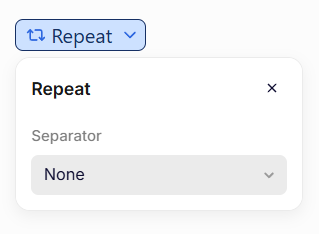 Repeat building block inside template