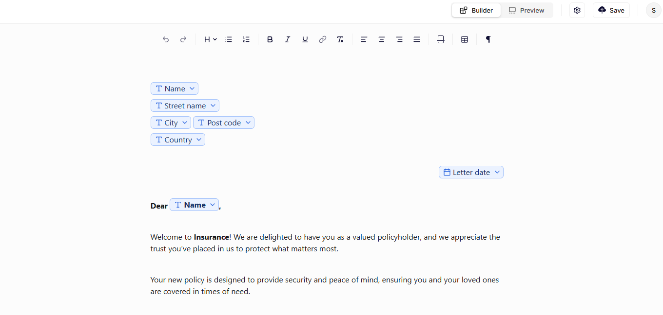 Rich-text editor