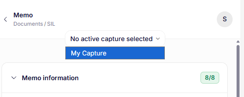 Selecting a capture