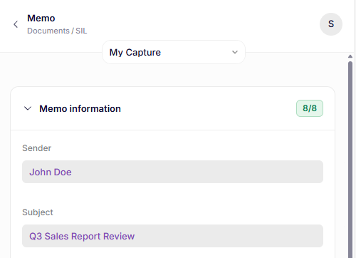Prefilled form fields