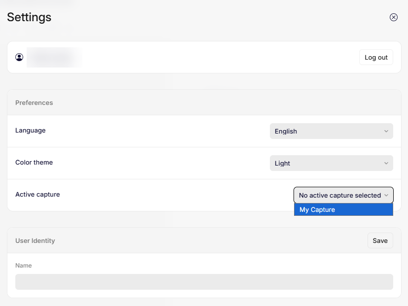 Selecting a standard capture