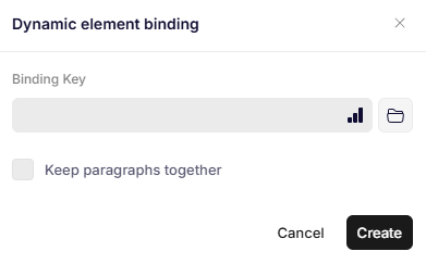 Dynamic element binding