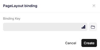 Page layout binding