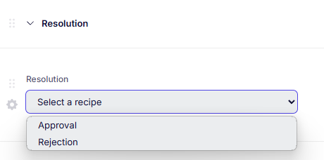 The finished text element setup.
