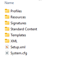 DynamicTemplate folder set