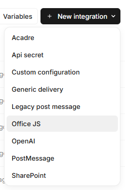 Creating an integration