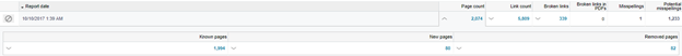 Check History Page Count Table