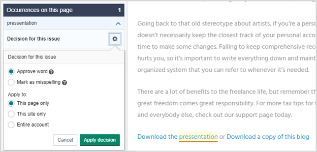 Making_decisions_on_page_report