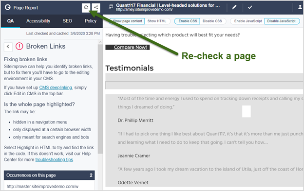 Re-check_a_page_opton_on_page_report