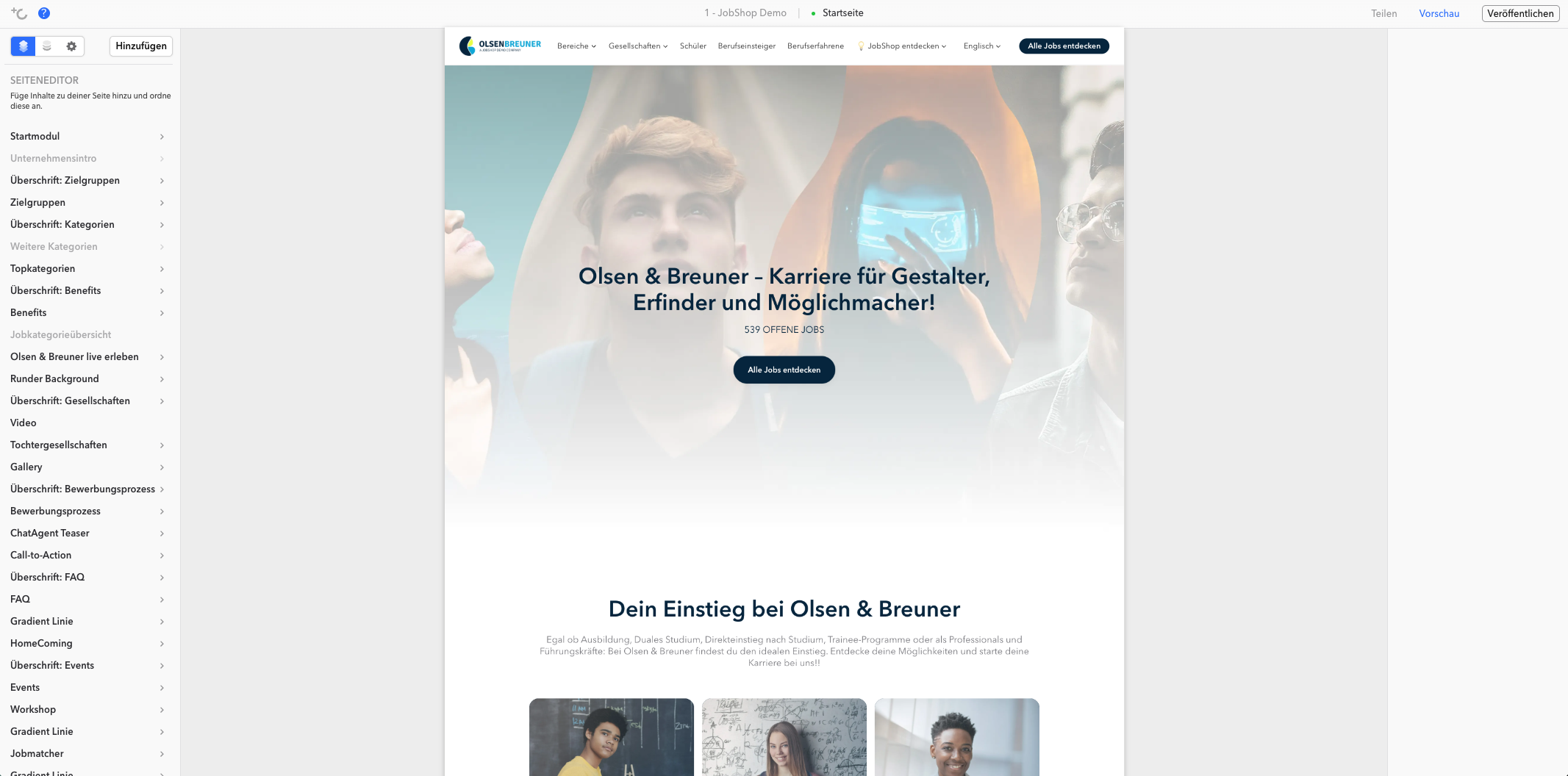 Seitenmanager Editor