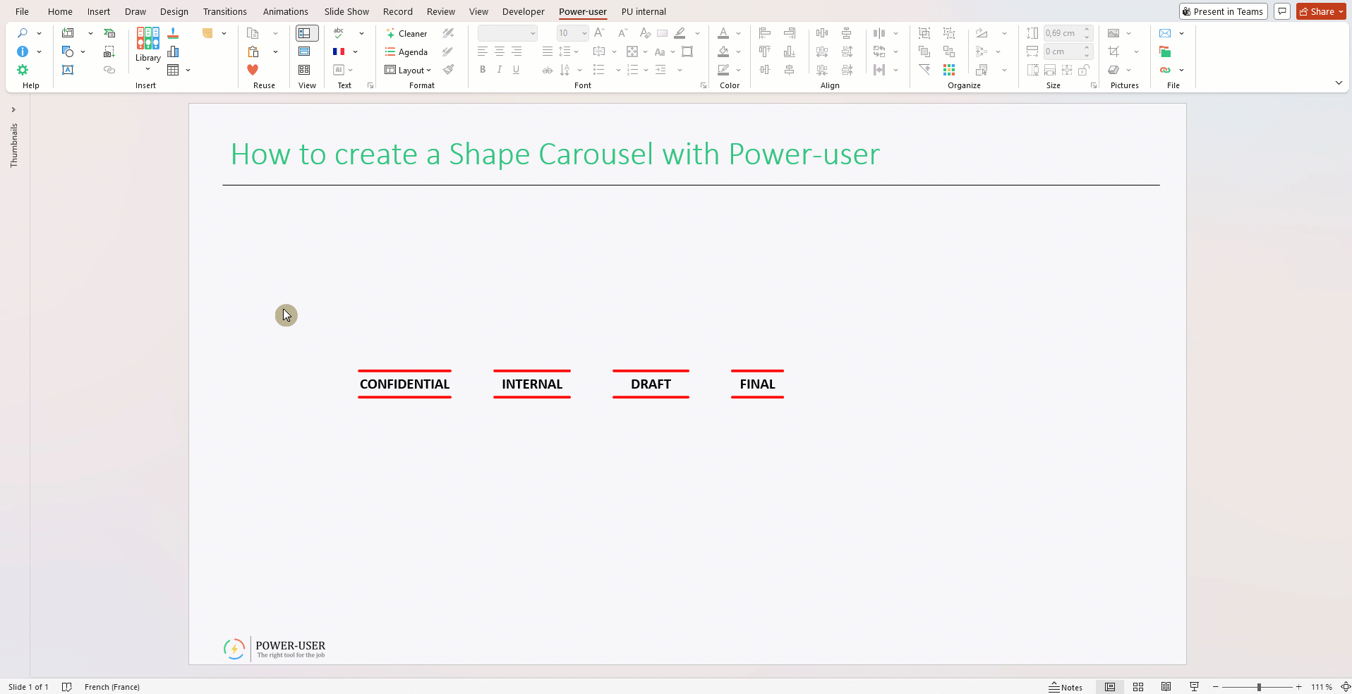 Power-user l Shape Carousel in PowerPoint