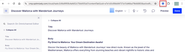 Screenshot of selecting the browser extension