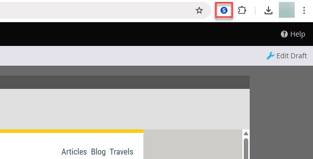 Screenshot of Content Assistant Browser extension in the browser toolbar