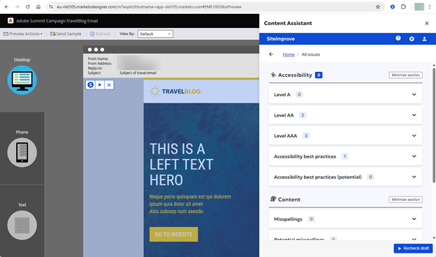 Screenshot of List view type