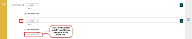 Adding matches to a policy