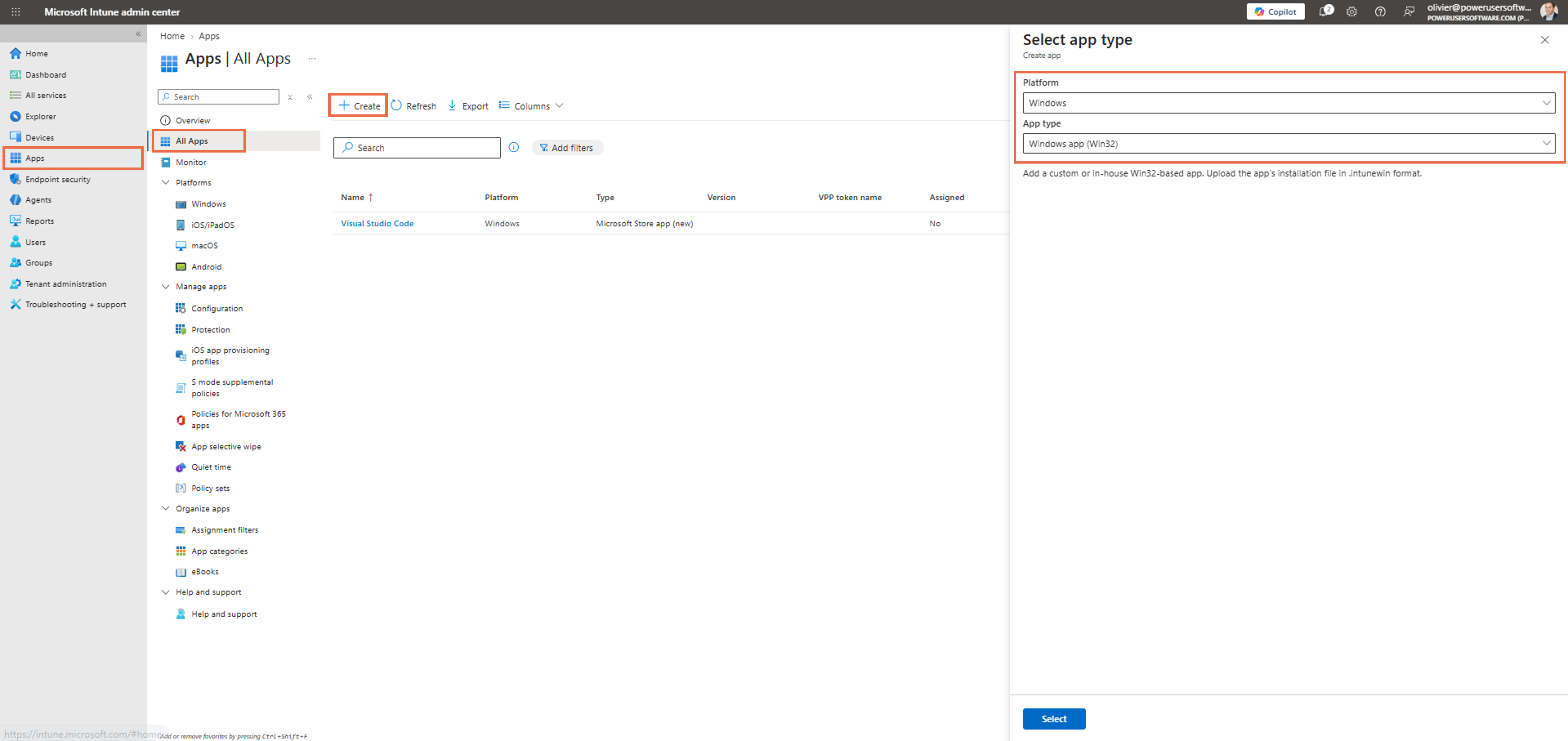 Intune l Add App