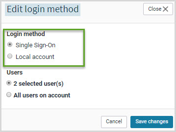 Edit login method