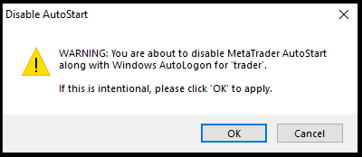 Disable AutoStart warning dialog
