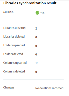 Completed library synchronisation example