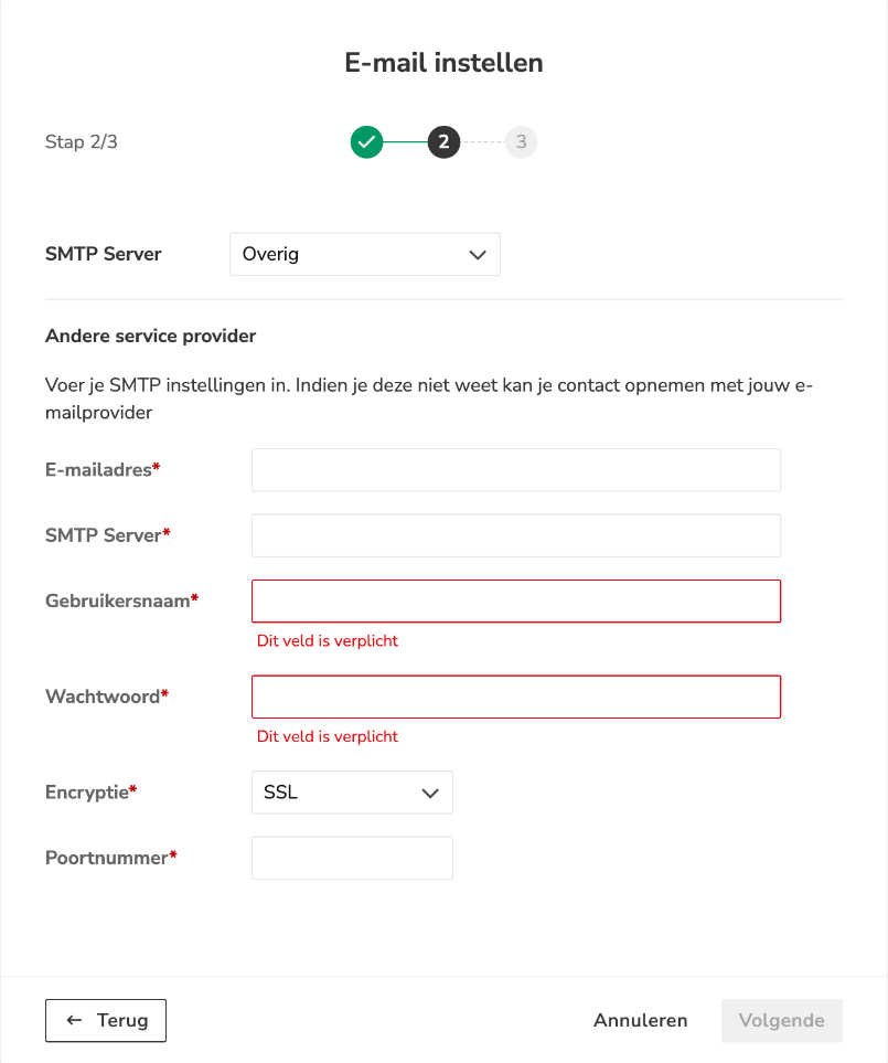 SMTP-server Overig