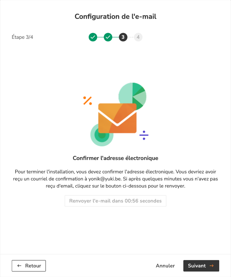 Étape 3 : e-mail de confirmation
