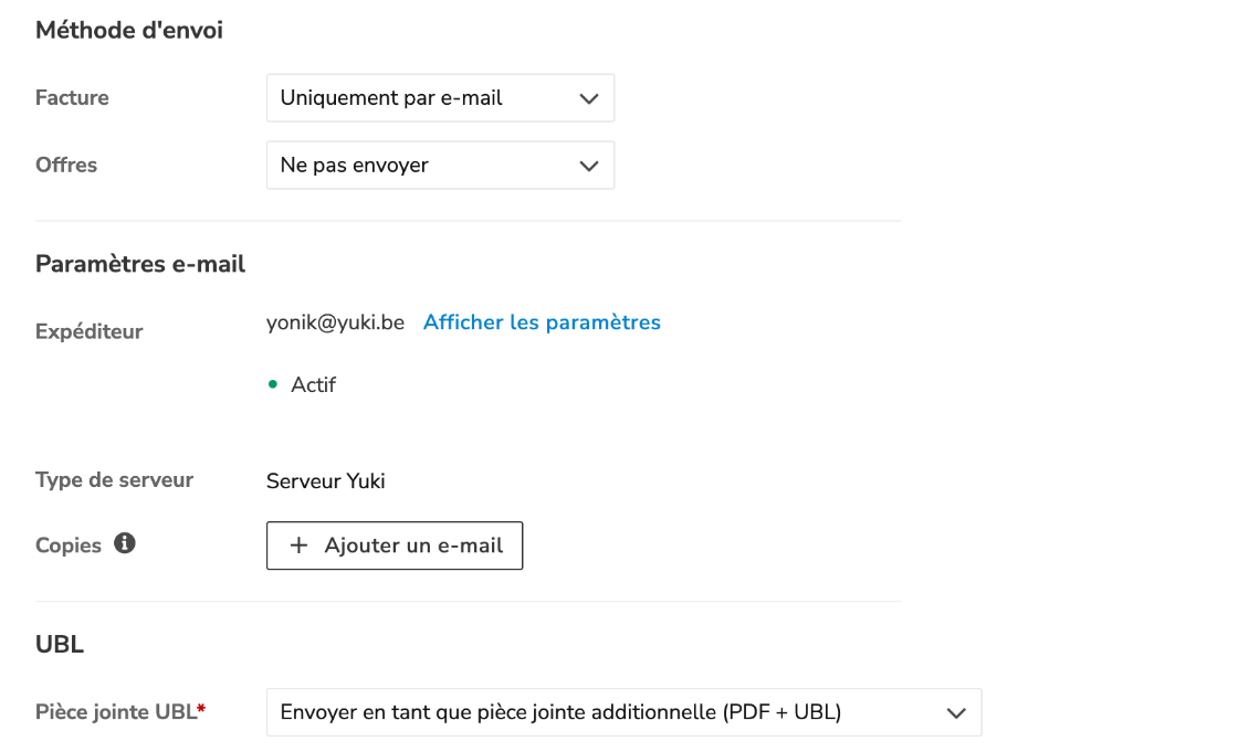 Expéditeur actif