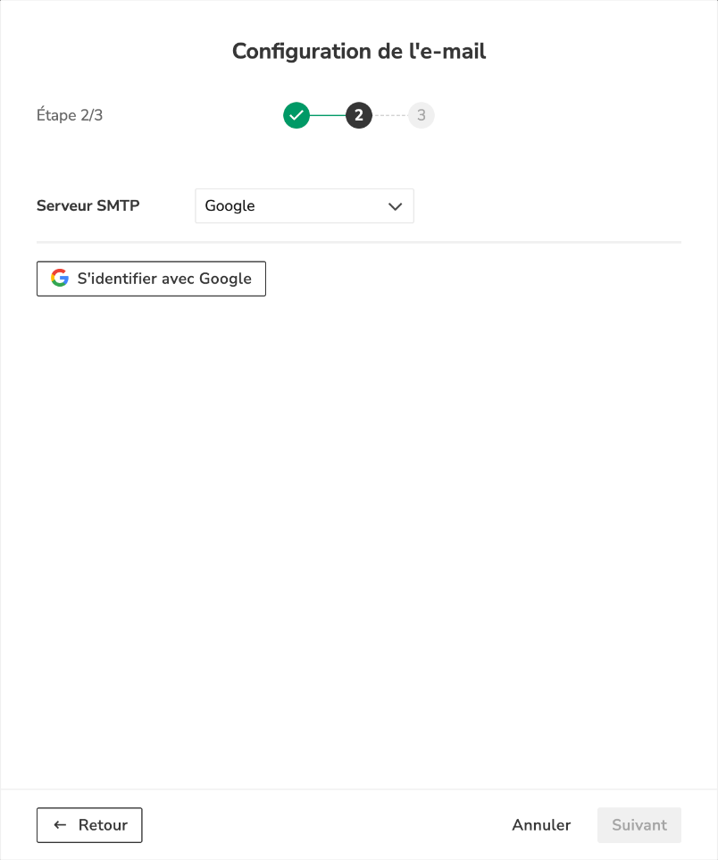 Serveur SMTP Google