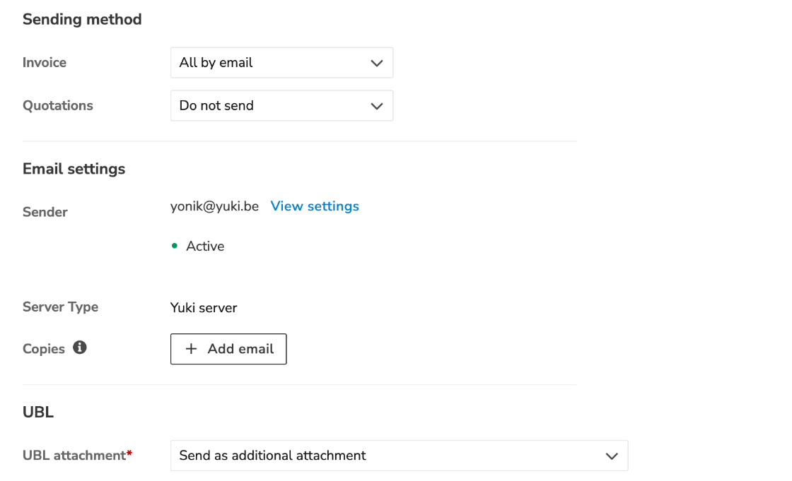 Sender active