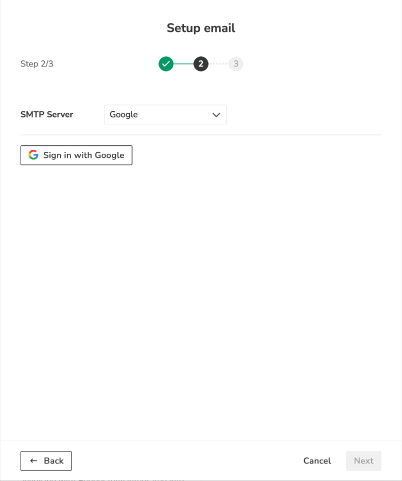 SMTP server Google