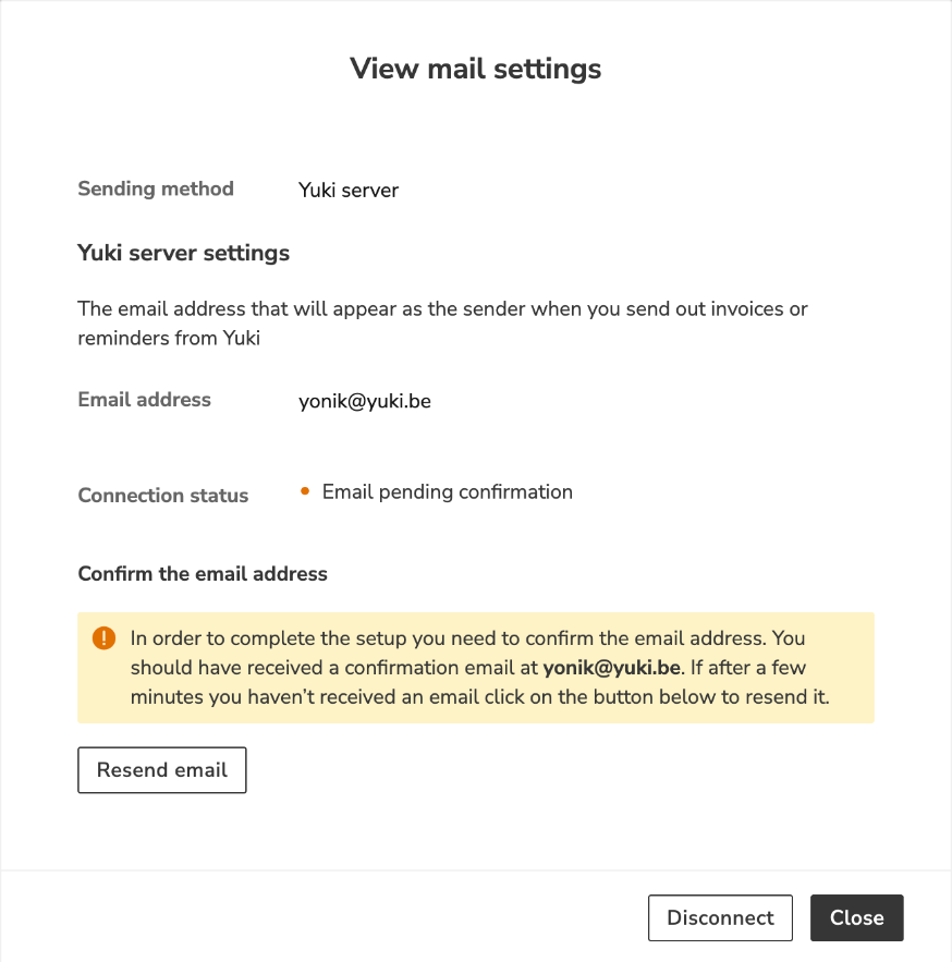 View mail settings