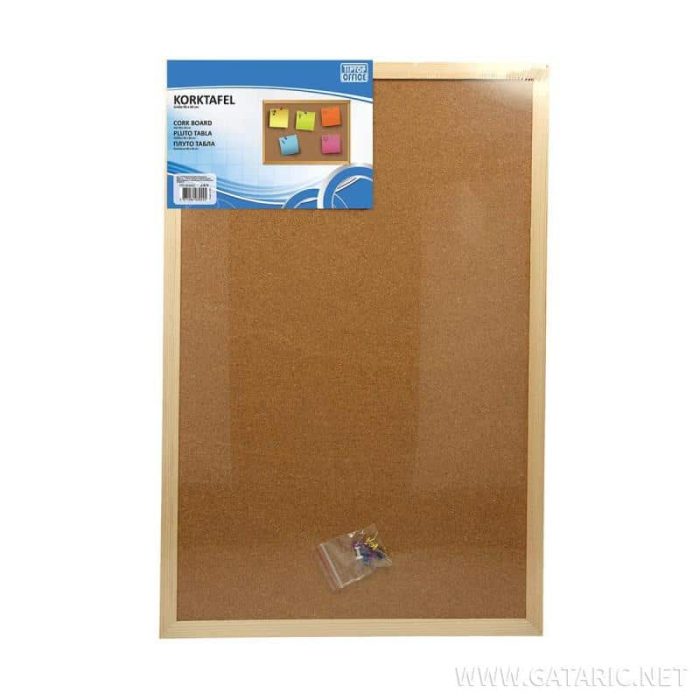 TTO CORK BOARD 60X90 WOODEN FRAME 403922 - Image 1