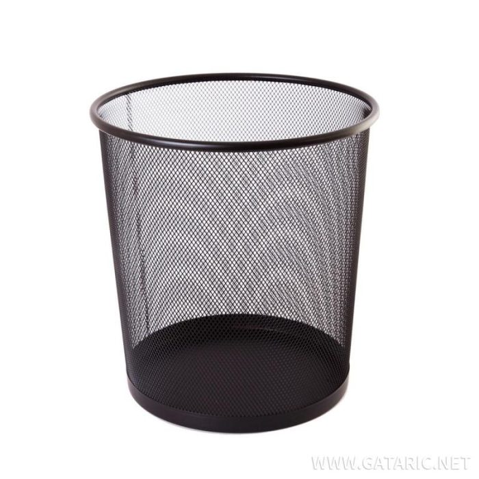 TTO METAL TRASH BIN 12L FOR OFFICE 404269 BLACK - Image 1