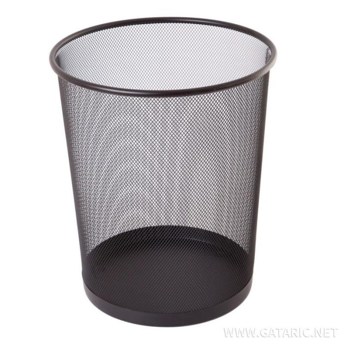 TTO METAL TRASH BIN (BASCO) 19L FOR OFFICE 404268 BLACK - Image 1