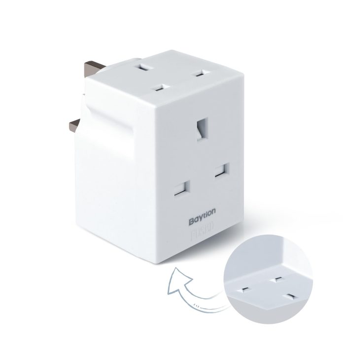 EMK UK ADAPTOR 13A 3-WAY POKA 50/60HZ AC220-250V - Image 1