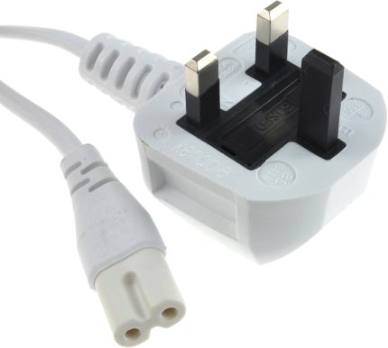 WHITE UK FIG CABLE 5A/250V   1.5M (PRINTER)