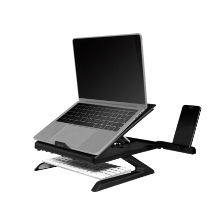 LOGILINK NOTEBOOK STAND WITH SMARTPHONE STAND BLACK AA0133