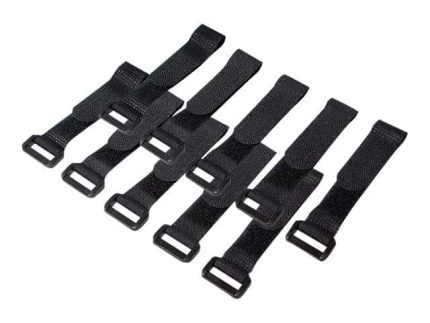 LOGILINK WIRE STRAP SET WITH VELCRO/CABLE STRAP 15 CM BLACK (PACK OF 10) KAB0056