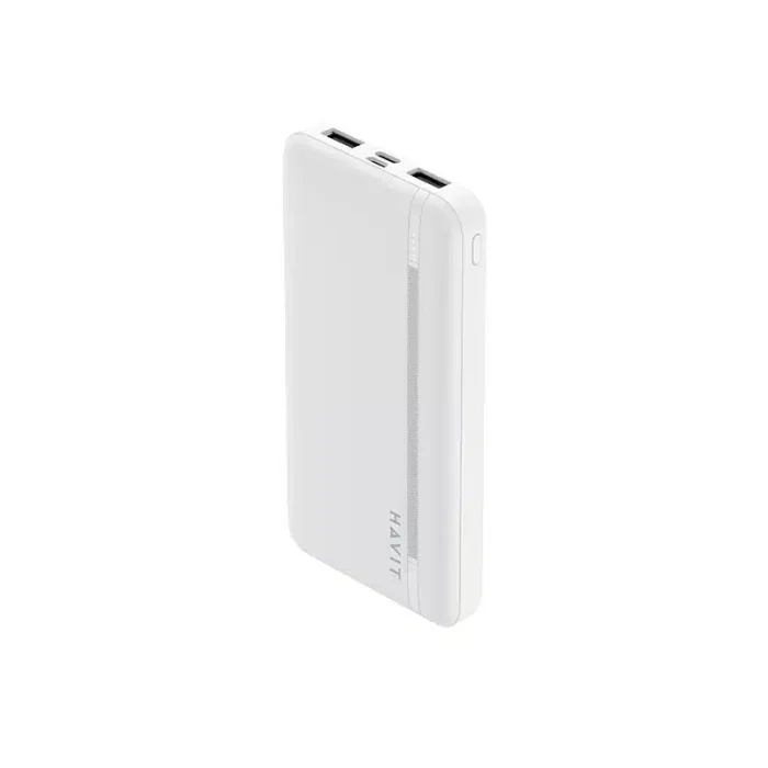 HAVIT SLIM POWERBANK 2x USB-A 10000mAh PB89 WHITE - Image 1