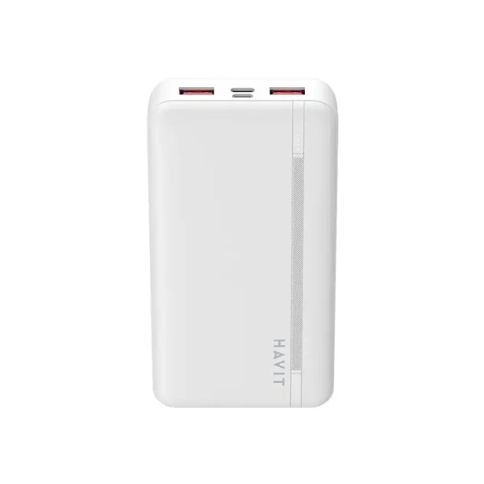 HAVIT POWERBANK 2x USB-A & USB-C 20000mAh WHITE PB92 - Image 1
