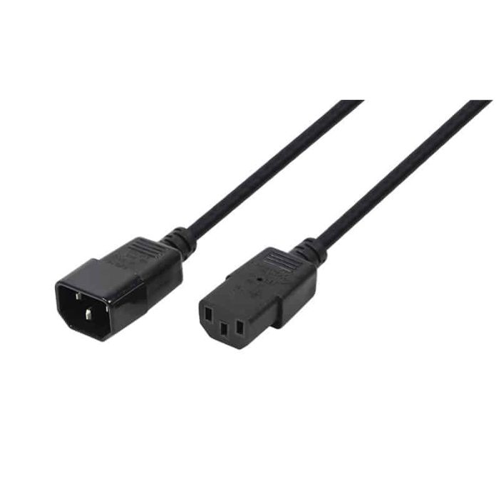 DIGITUS POWER CORD EXTENSION CABLE C14-C13 M/F 1.2M AK-440201-012-S - Image 1