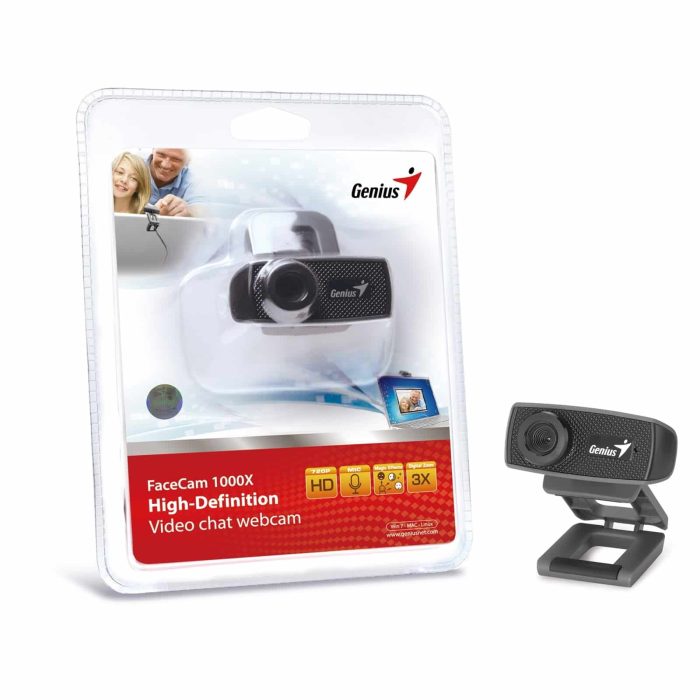 GENIUS Webcam1280X720/30FPS, CMOS, USB2.0, M/F, LINUX FC1000X/V2 - Image 1