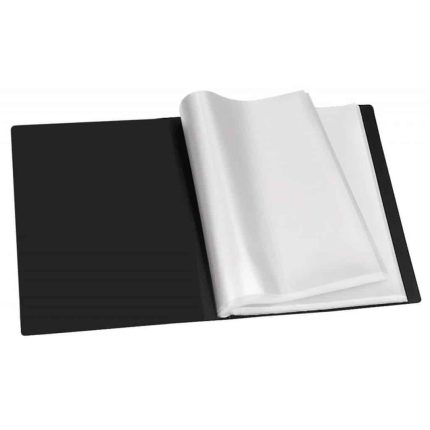 CLEAR BOOK 80 POCKETS W-14-8 BLACK