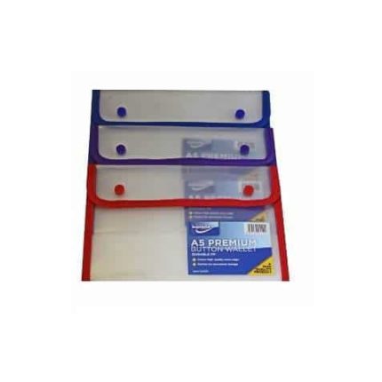 BINDERMAX PVC BUTTON WALLET PREMIUM A5 N.01129