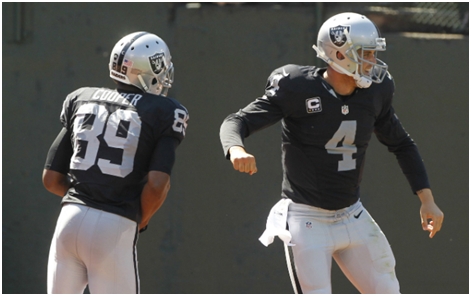 Amari Cooper and Derek Carr have become two cornerstones for the Raiders. (USATSI)
