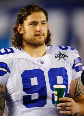 SAN DIEGO - AUGUST 21: Igor Olshansky #99 of the Dallas Cowboys on the sidelines during the pre-season NFL football game against San Diego Chargers at Qualcomm Stadium on August 21, 2010 in San Diego, California. (Photo by Kevork Djansezian/Getty Images) *** Local Caption *** Igor Olshansky