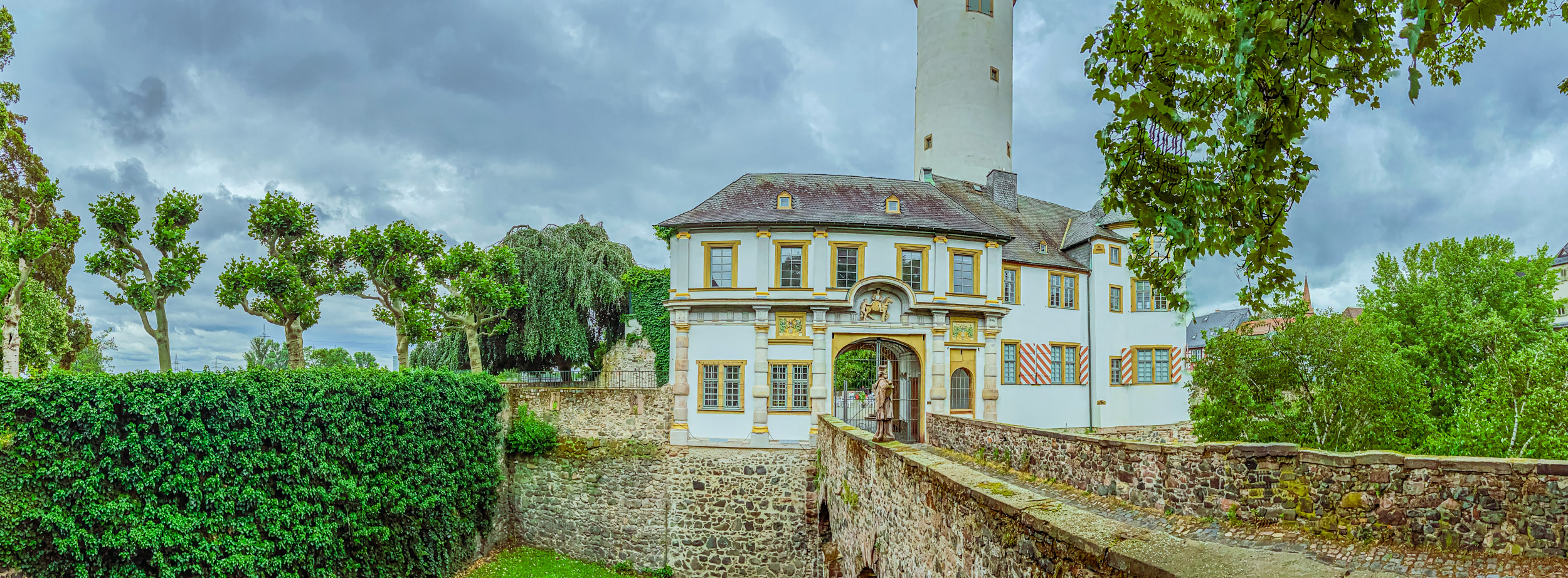 Das Alte Schloß Höchst Panorama Bild Das Alte Schloß Höchst Panorama Bild