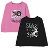 Camisetas estampadas de algodón para niñas (Pack de 2)